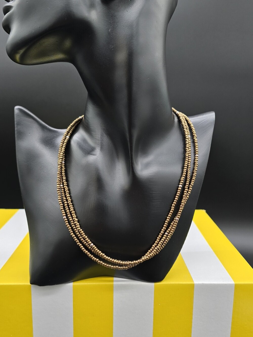 Elegant Silpada Gold Beaded Multi-Strand Necklace #0247
